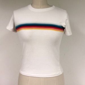 striped rainbow brandy melville shirt